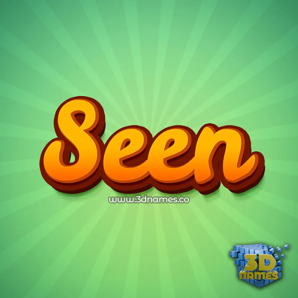 seen in Green Rays style - 3D name wallpaper