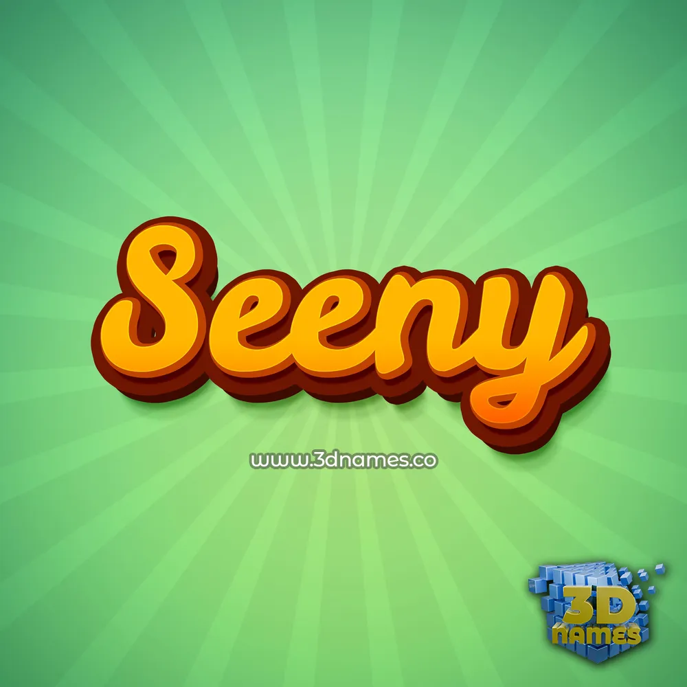 seeny in Green Rays style - 3D name wallpaper