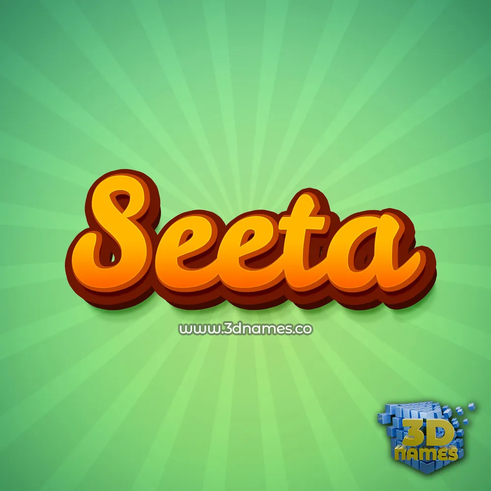 seeta in Green Rays style - 3D name wallpaper