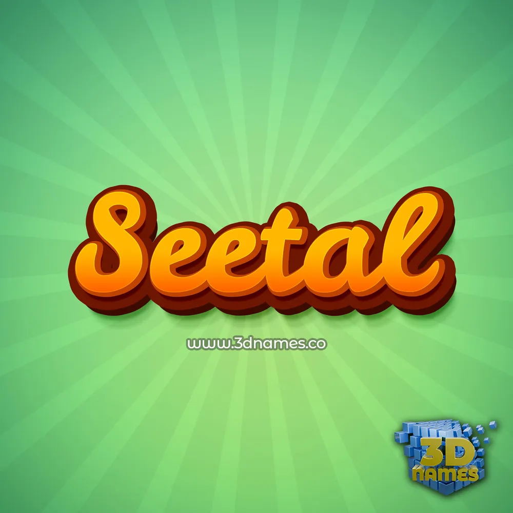 seetal in Green Rays style - 3D name wallpaper