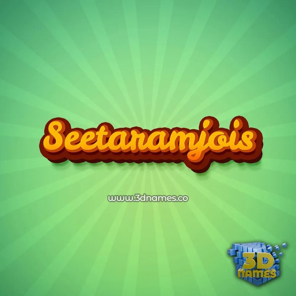 seetaramjois in Green Rays style - 3D name wallpaper