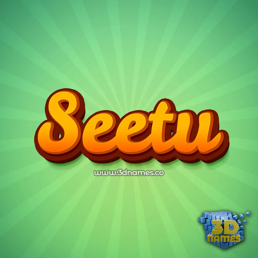 seetu in Green Rays style - 3D name wallpaper