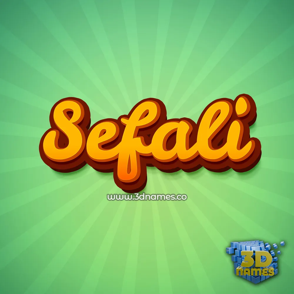 sefali in Green Rays style - 3D name wallpaper