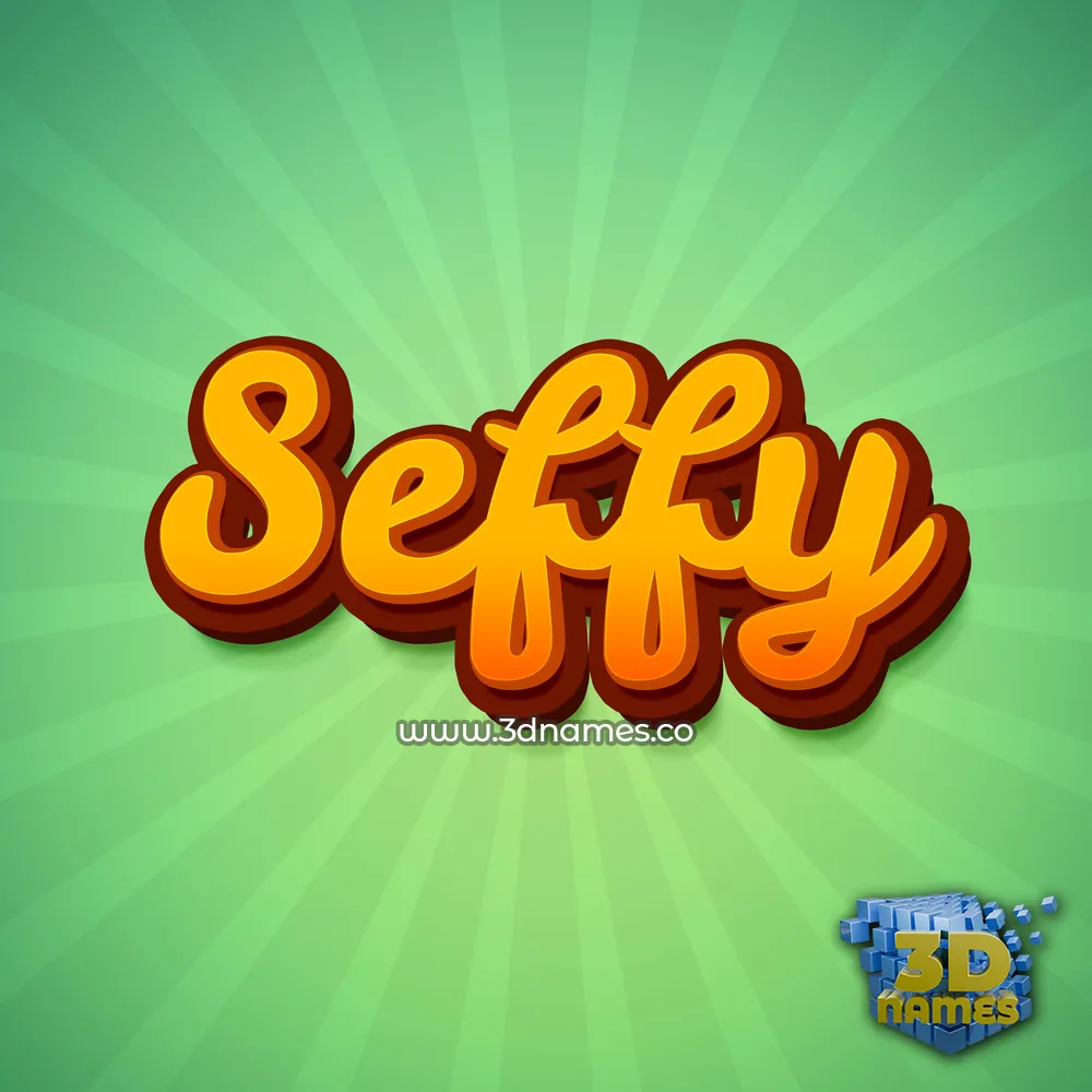 seffy in Green Rays style - 3D name wallpaper