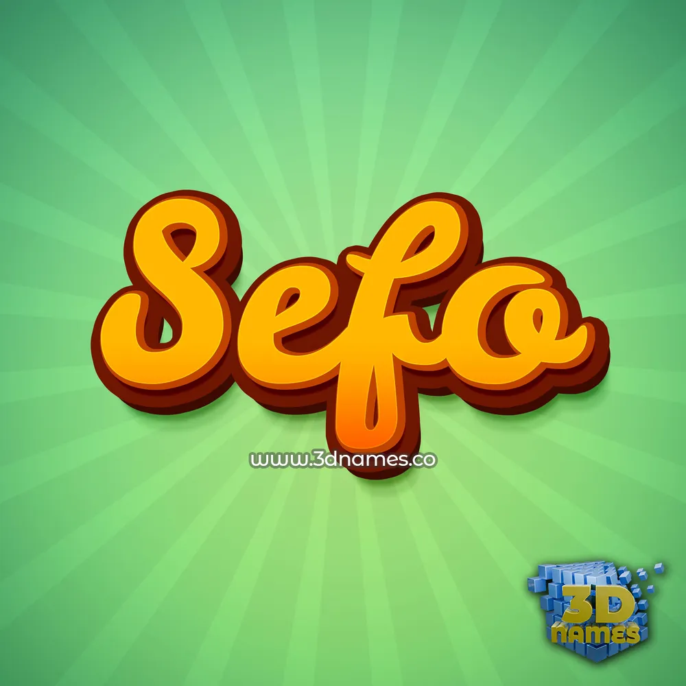 sefo in Green Rays style - 3D name wallpaper