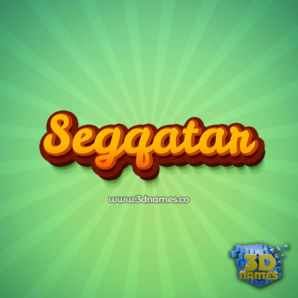segqatar in Green Rays style - 3D name wallpaper
