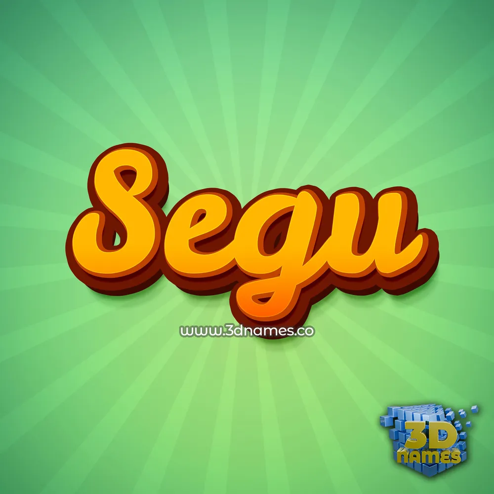 segu in Green Rays style - 3D name wallpaper