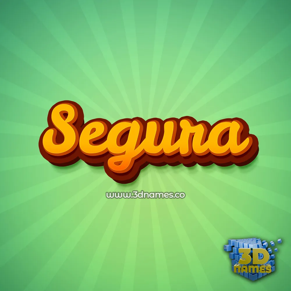 segura in Green Rays style - 3D name wallpaper