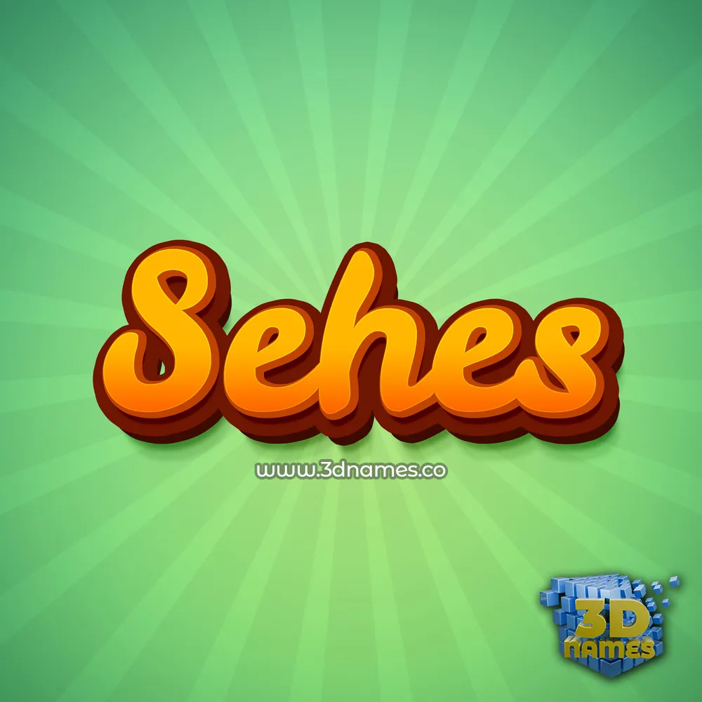 sehes in Green Rays style - 3D name wallpaper