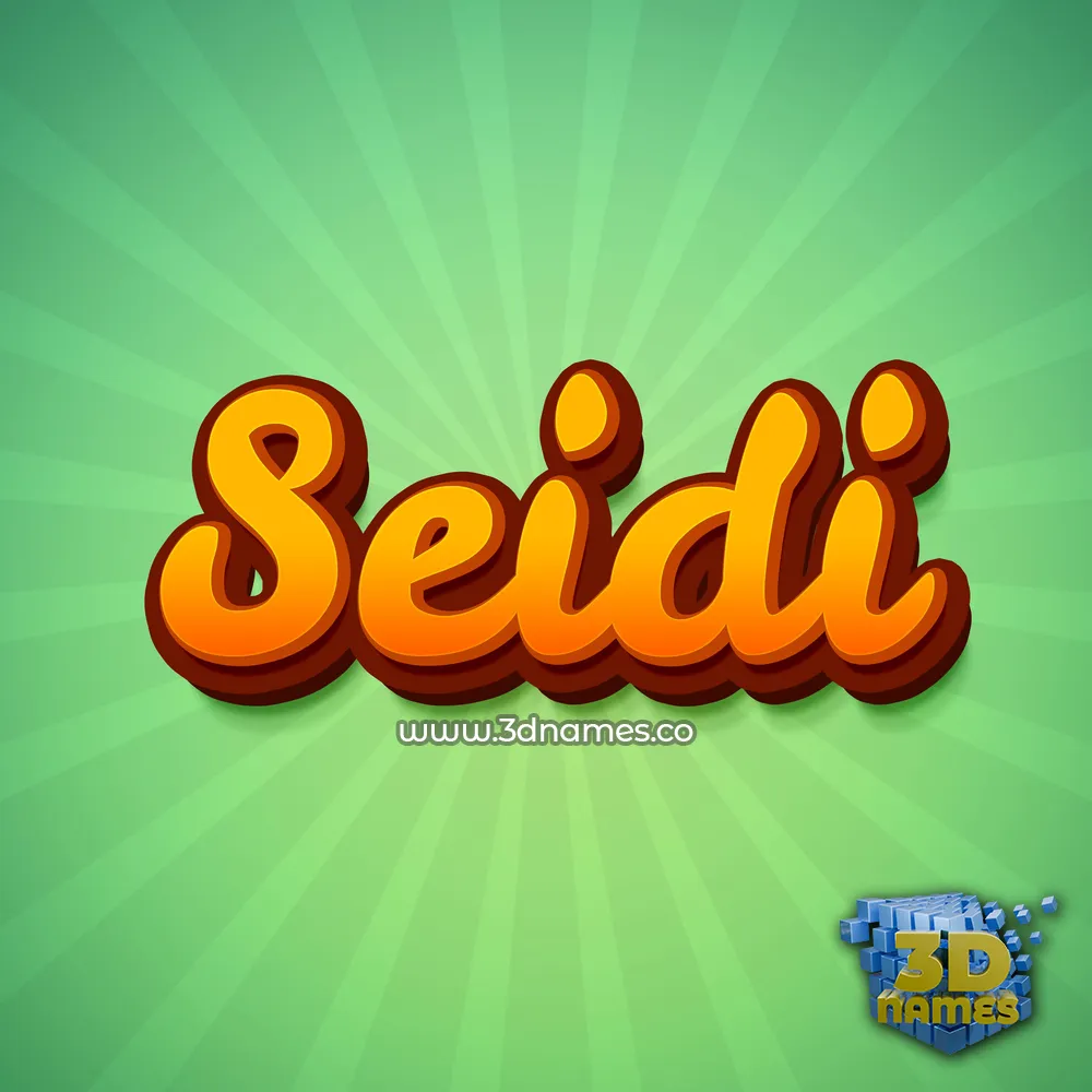 seidi in Green Rays style - 3D name wallpaper