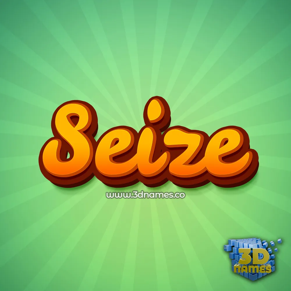 seize in Green Rays style - 3D name wallpaper