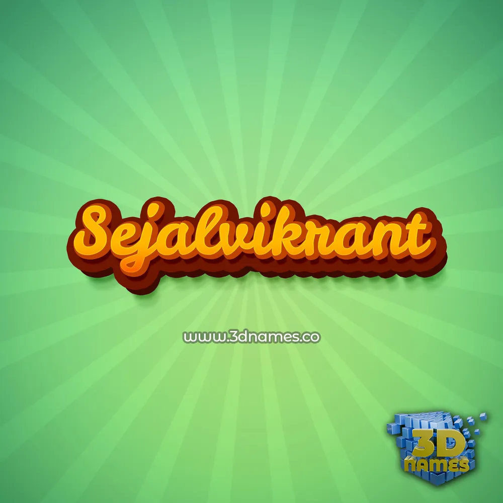 sejalvikrant in Green Rays style - 3D name wallpaper