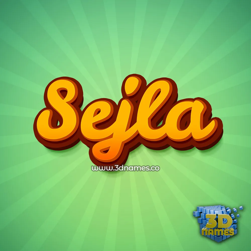 sejla in Green Rays style - 3D name wallpaper
