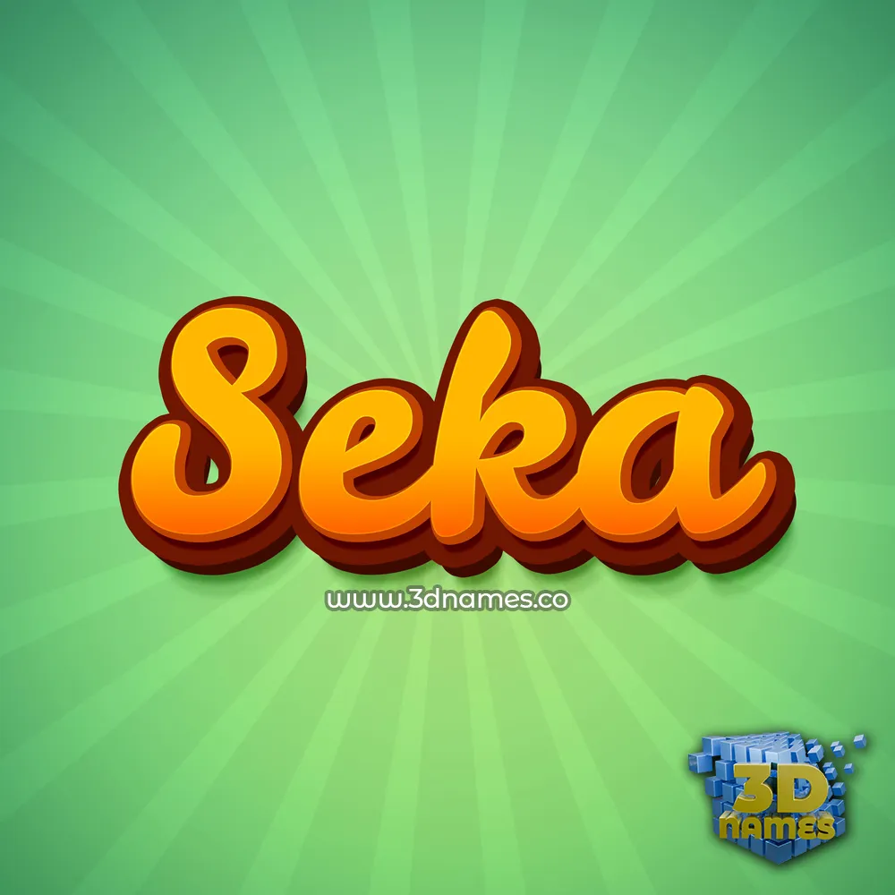 seka in Green Rays style - 3D name wallpaper