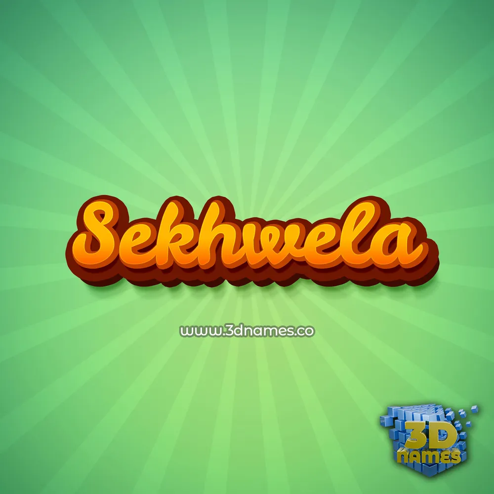 sekhwela in Green Rays style - 3D name wallpaper