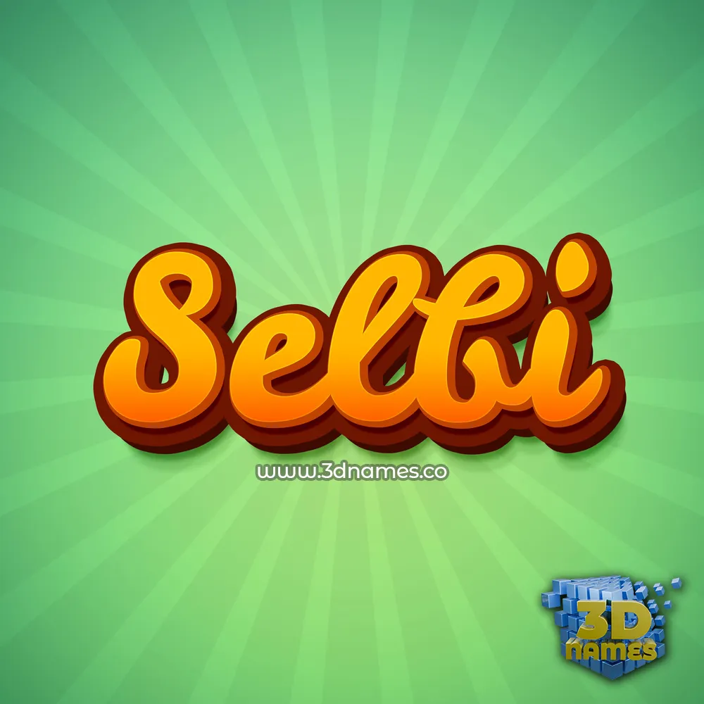 selbi in Green Rays style - 3D name wallpaper