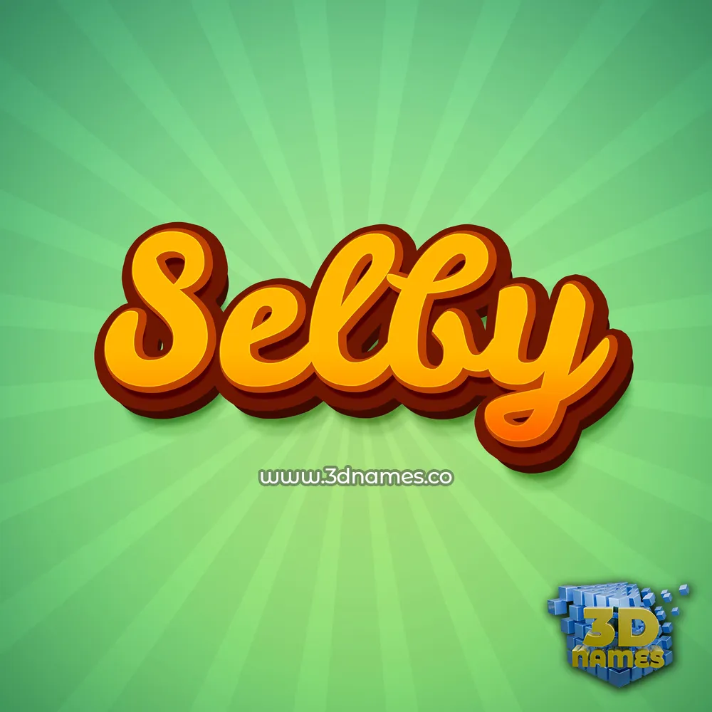 selby in Green Rays style - 3D name wallpaper