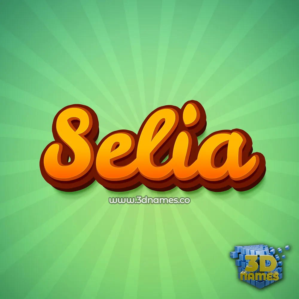 selia in Green Rays style - 3D name wallpaper