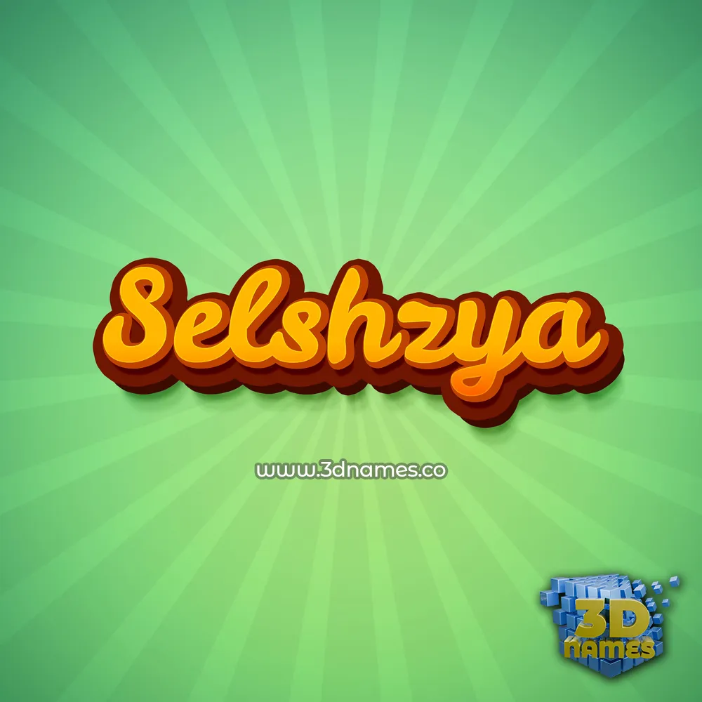 selshzya in Green Rays style - 3D name wallpaper