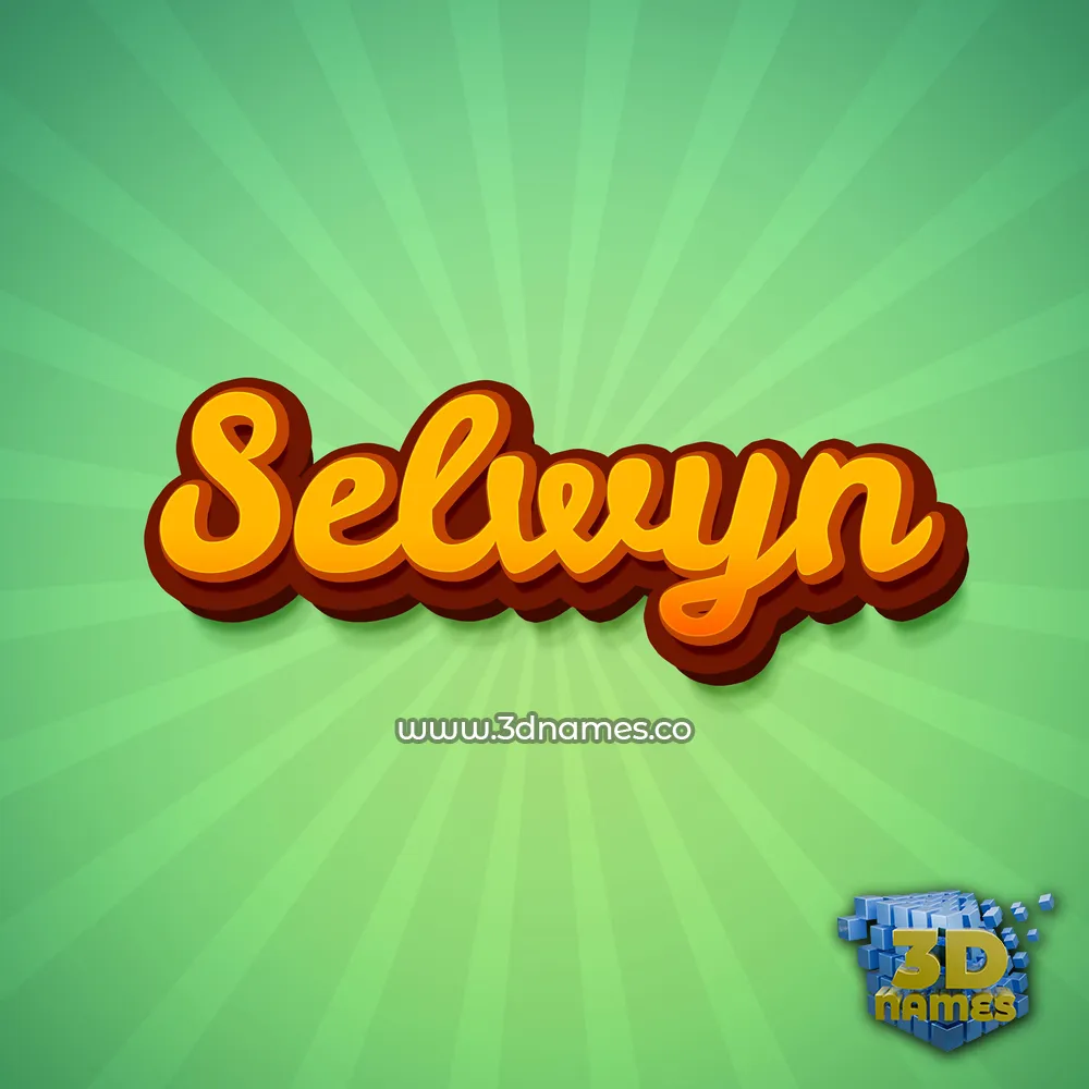 selwyn in Green Rays style - 3D name wallpaper