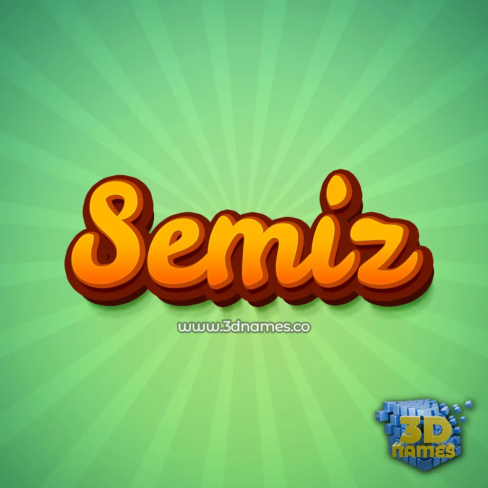 semiz in Green Rays style - 3D name wallpaper
