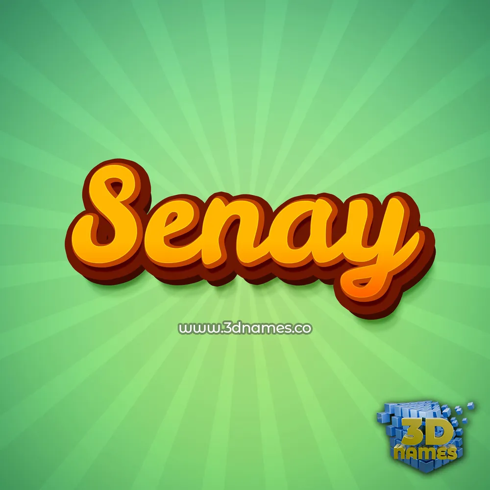 senay in Green Rays style - 3D name wallpaper