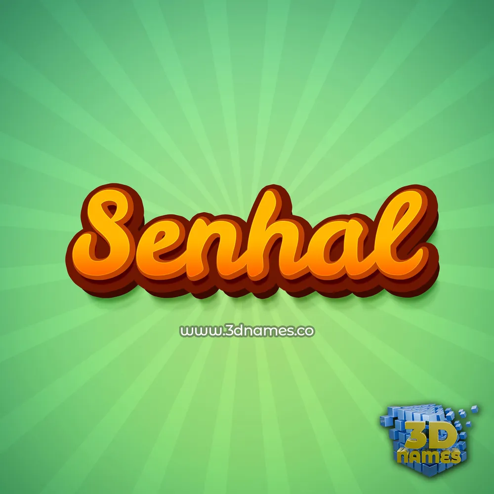 senhal in Green Rays style - 3D name wallpaper