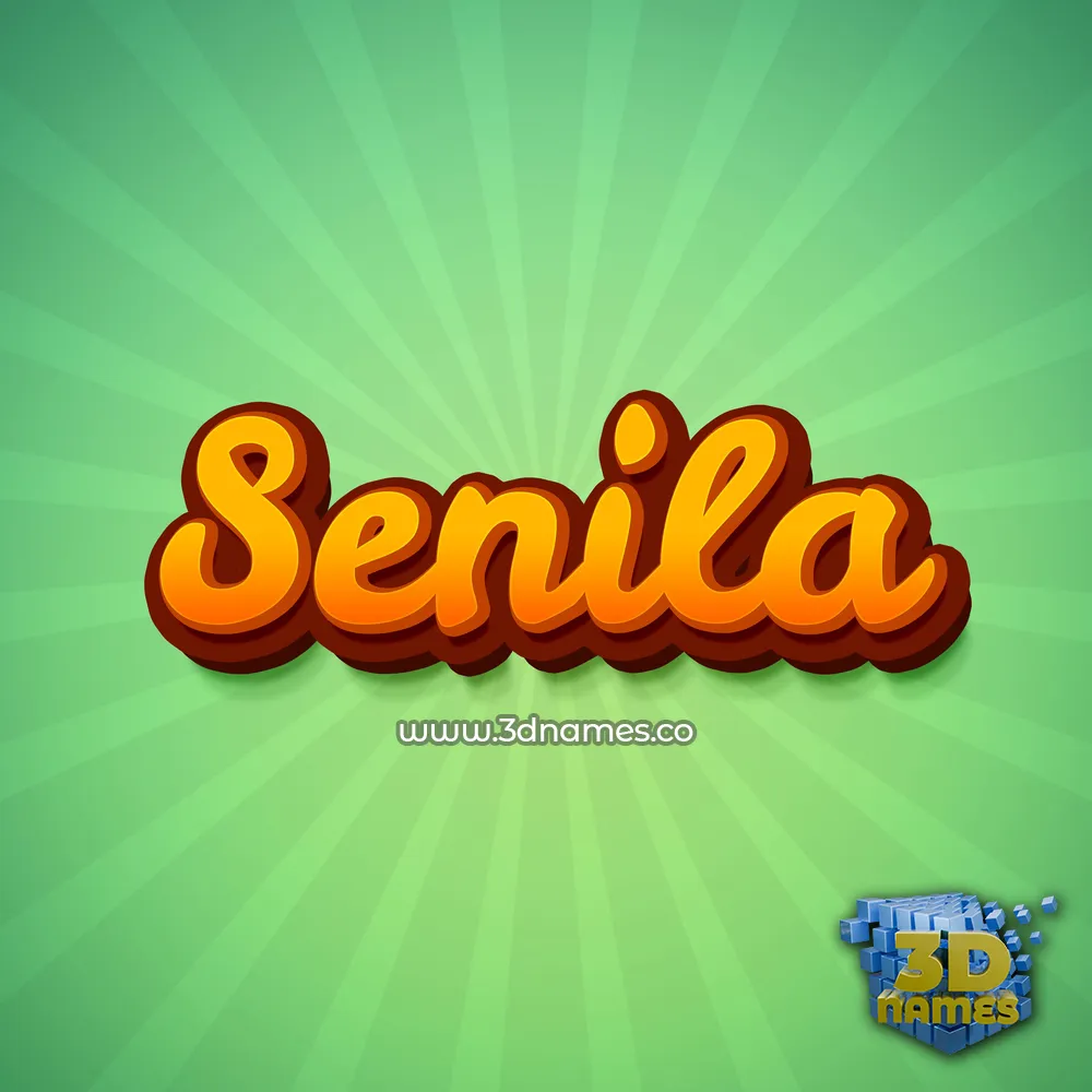 senila in Green Rays style - 3D name wallpaper