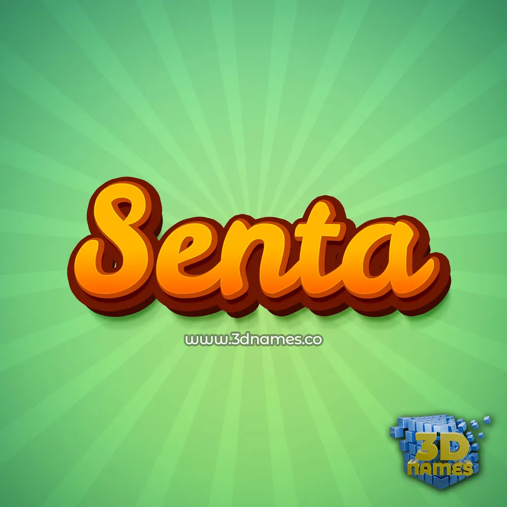 senta in Green Rays style - 3D name wallpaper