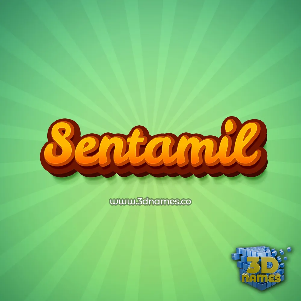 sentamil in Green Rays style - 3D name wallpaper