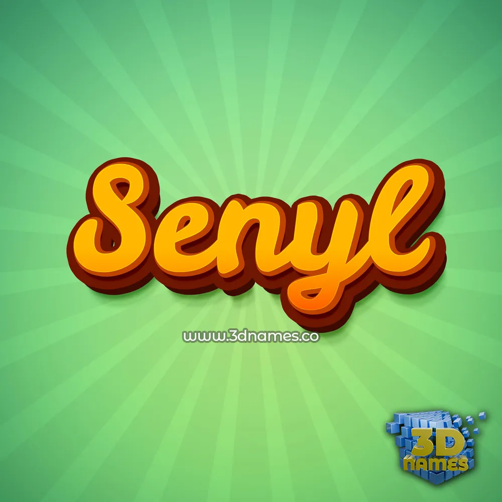 senyl in Green Rays style - 3D name wallpaper