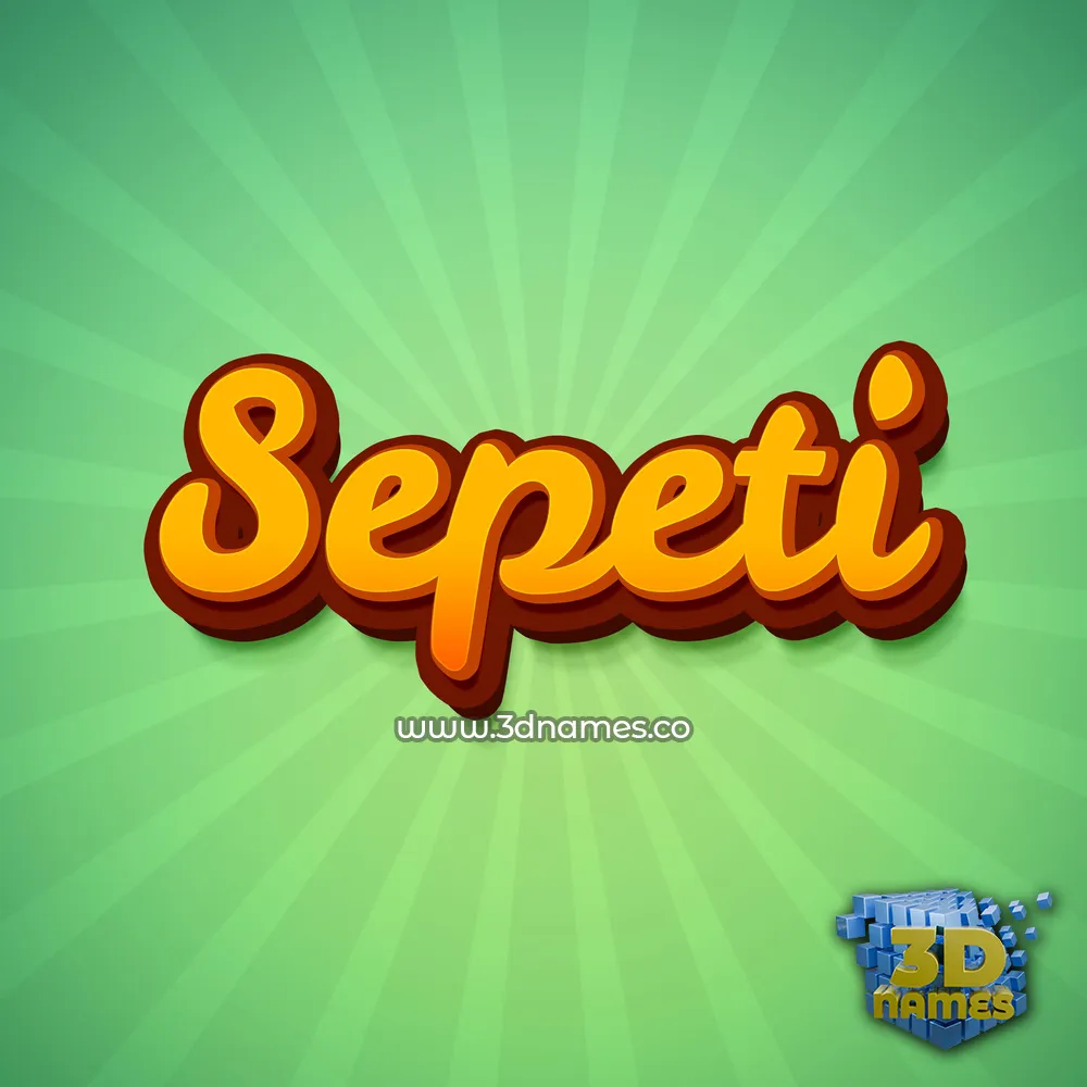 sepeti in Green Rays style - 3D name wallpaper