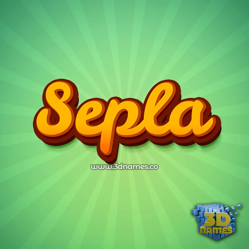 sepla in Green Rays style - 3D name wallpaper