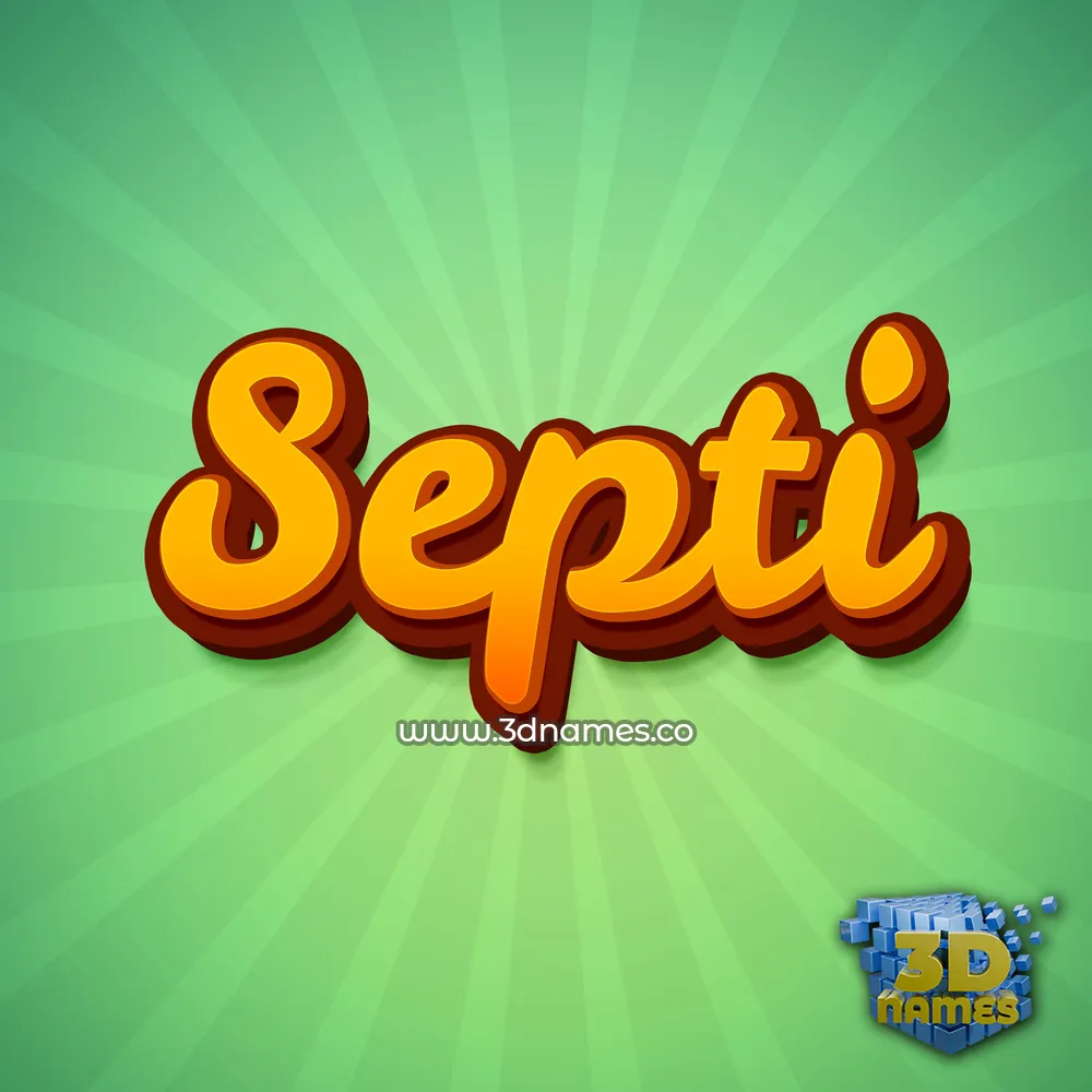 septi in Green Rays style - 3D name wallpaper
