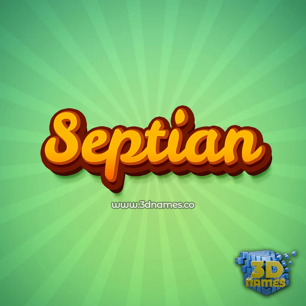 septian in Green Rays style - 3D name wallpaper