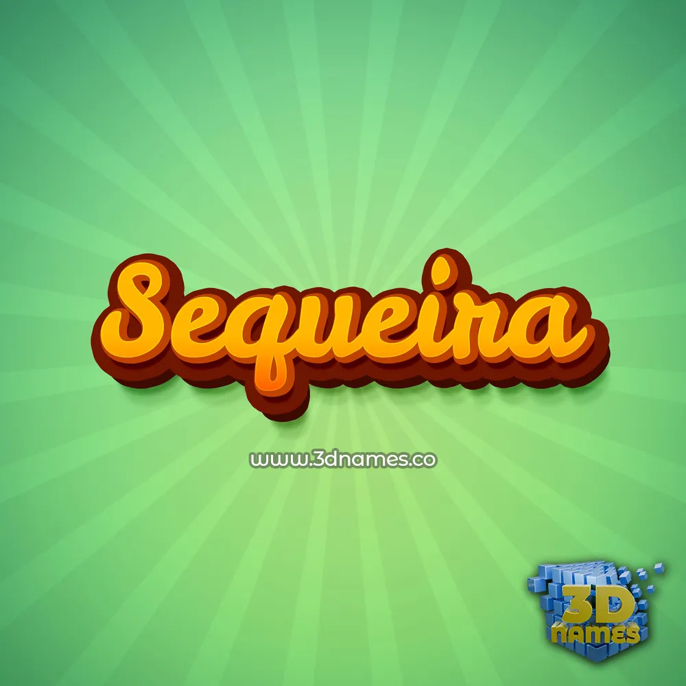 sequeira in Green Rays style - 3D name wallpaper