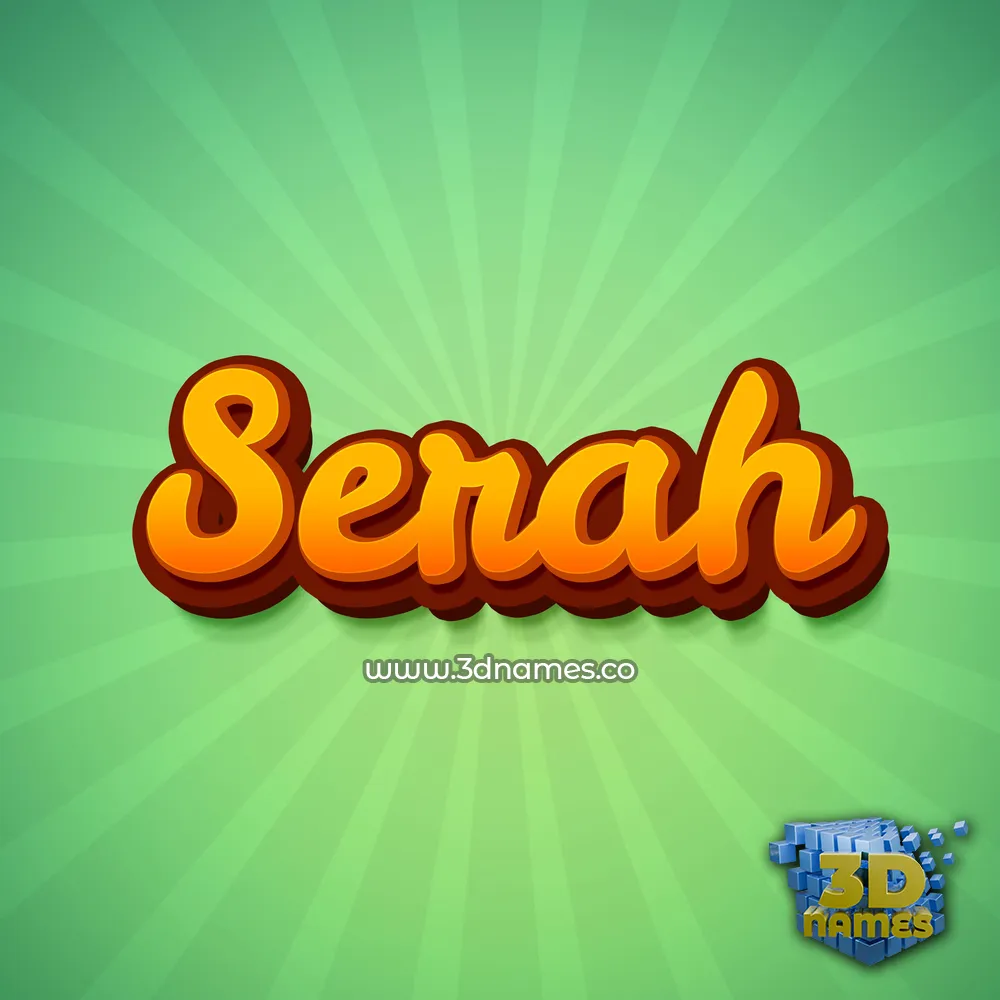 serah in Green Rays style - 3D name wallpaper