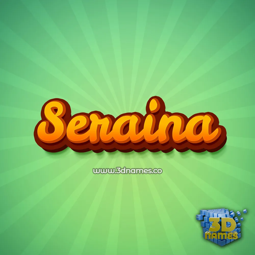 seraina in Green Rays style - 3D name wallpaper