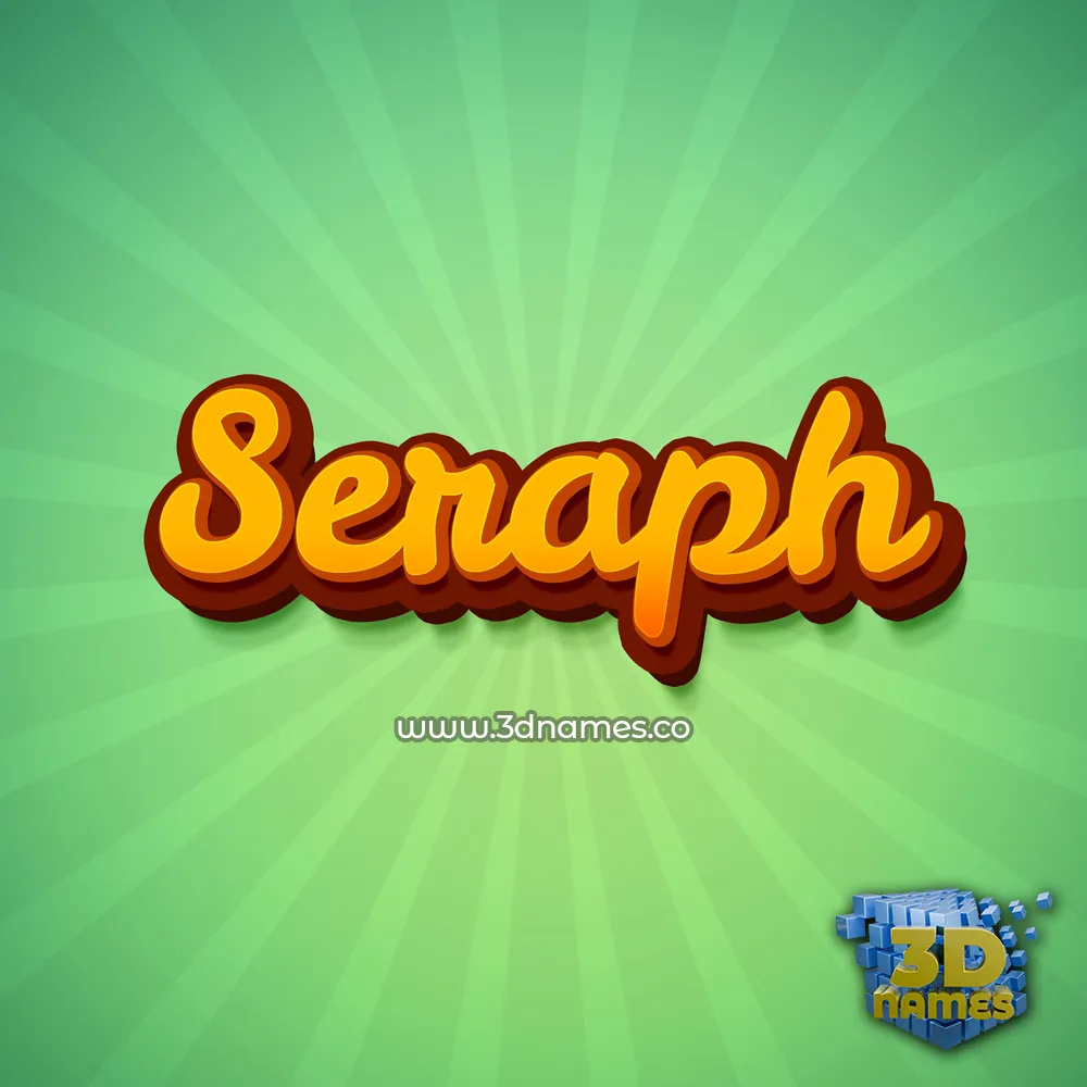 seraph in Green Rays style - 3D name wallpaper
