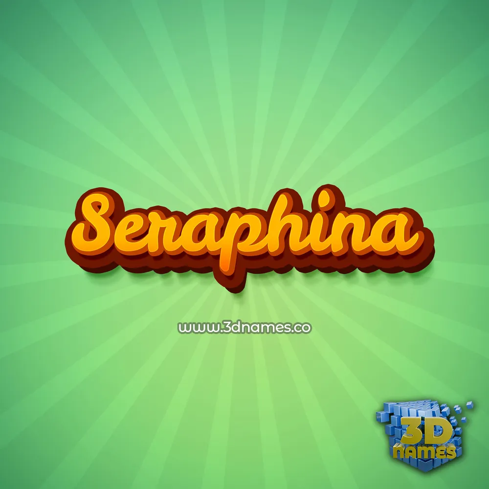 seraphina in Green Rays style - 3D name wallpaper