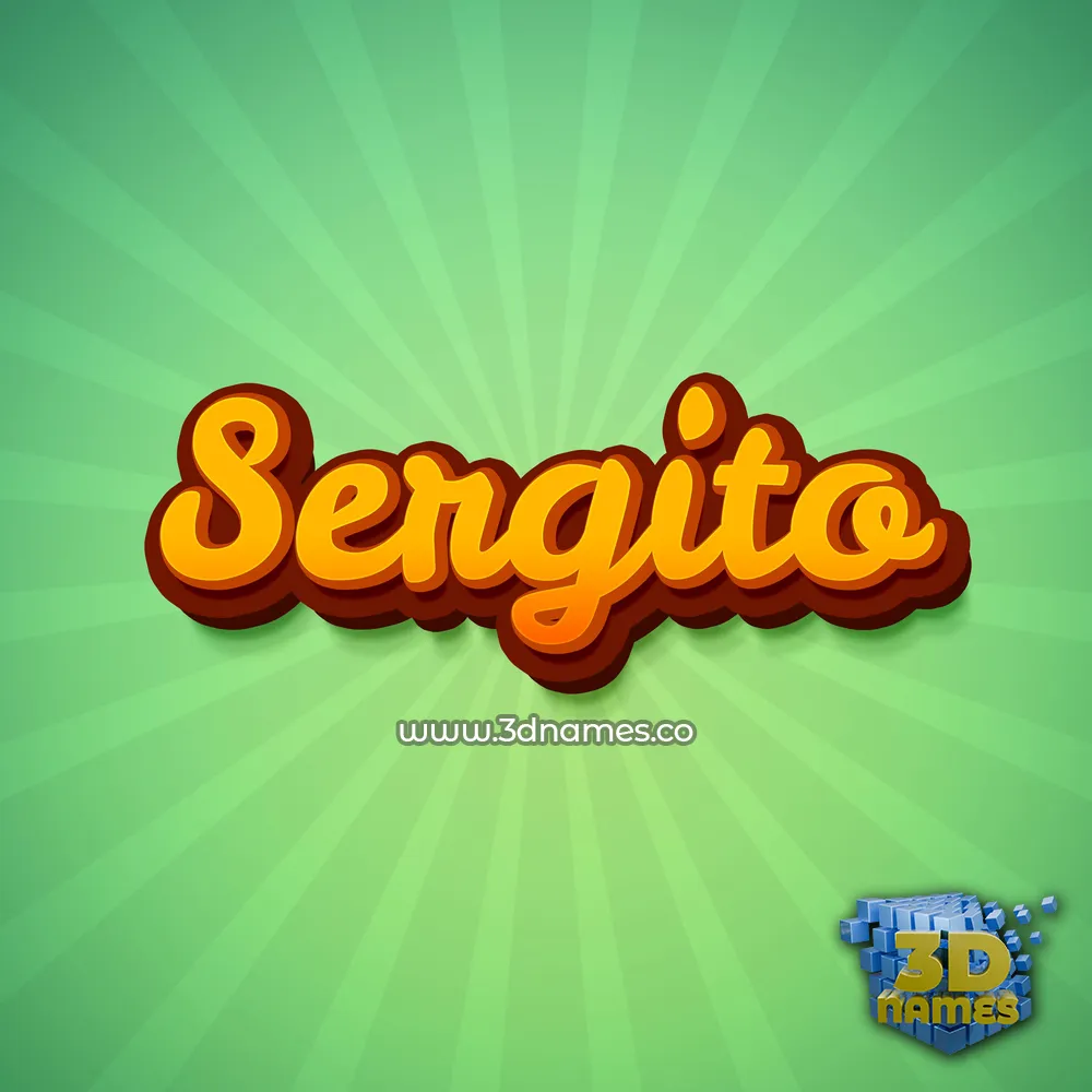 sergito in Green Rays style - 3D name wallpaper