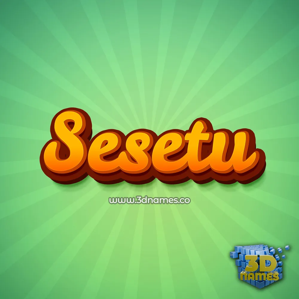sesetu in Green Rays style - 3D name wallpaper