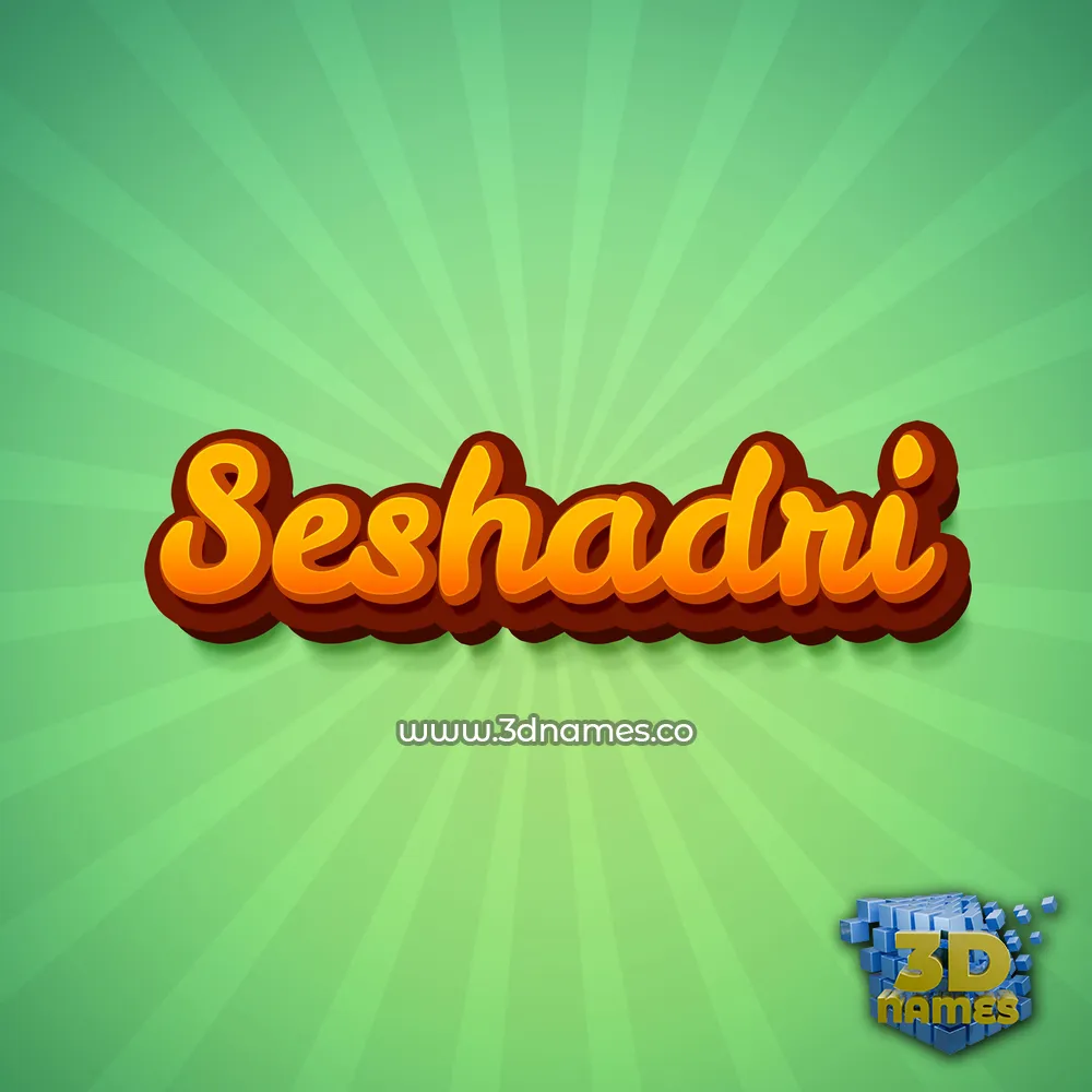 seshadri in Green Rays style - 3D name wallpaper