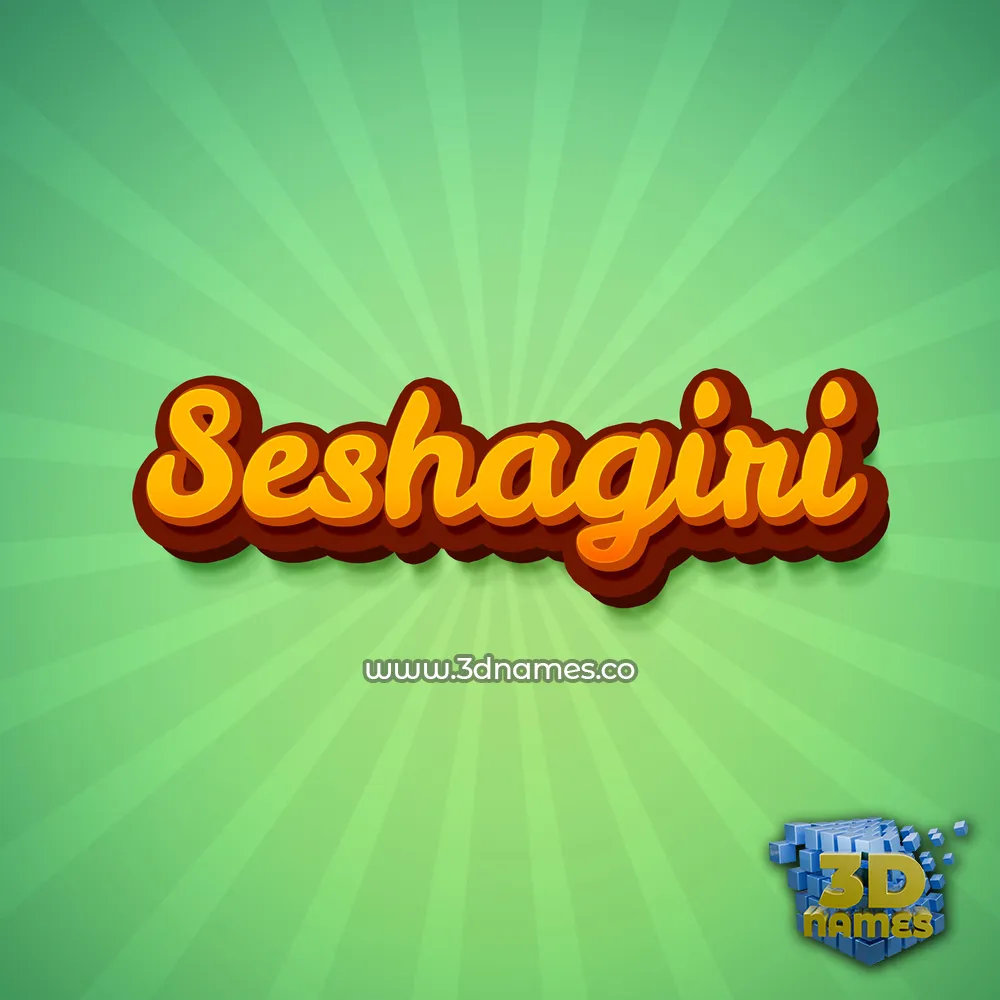 seshagiri in Green Rays style - 3D name wallpaper