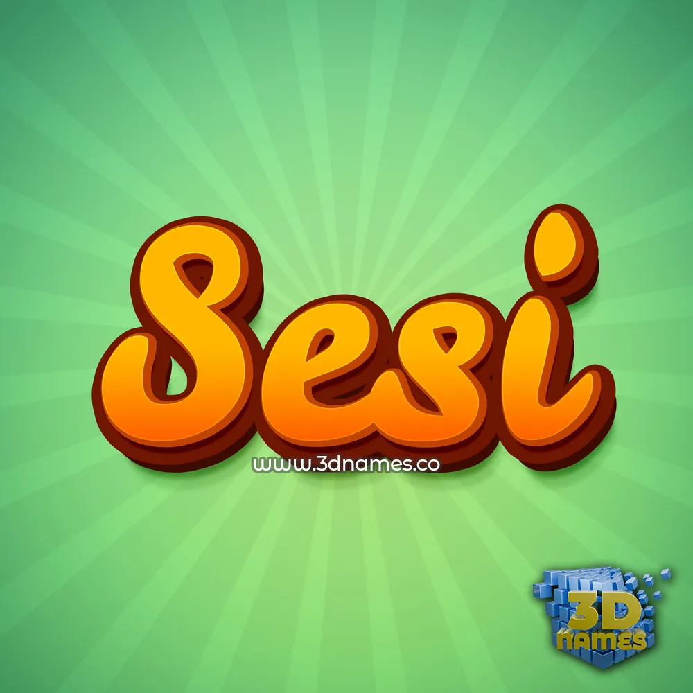 sesi in Green Rays style - 3D name wallpaper