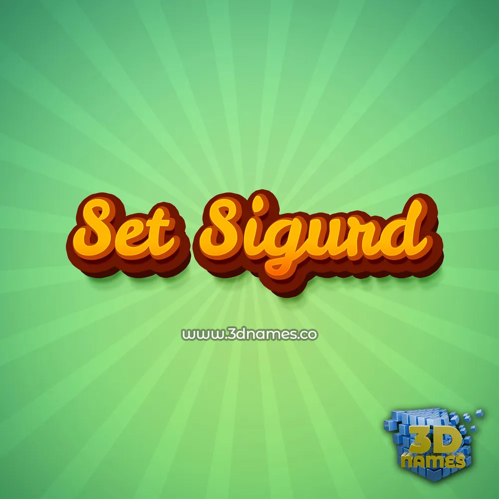 set sigurd in Green Rays style - 3D name wallpaper