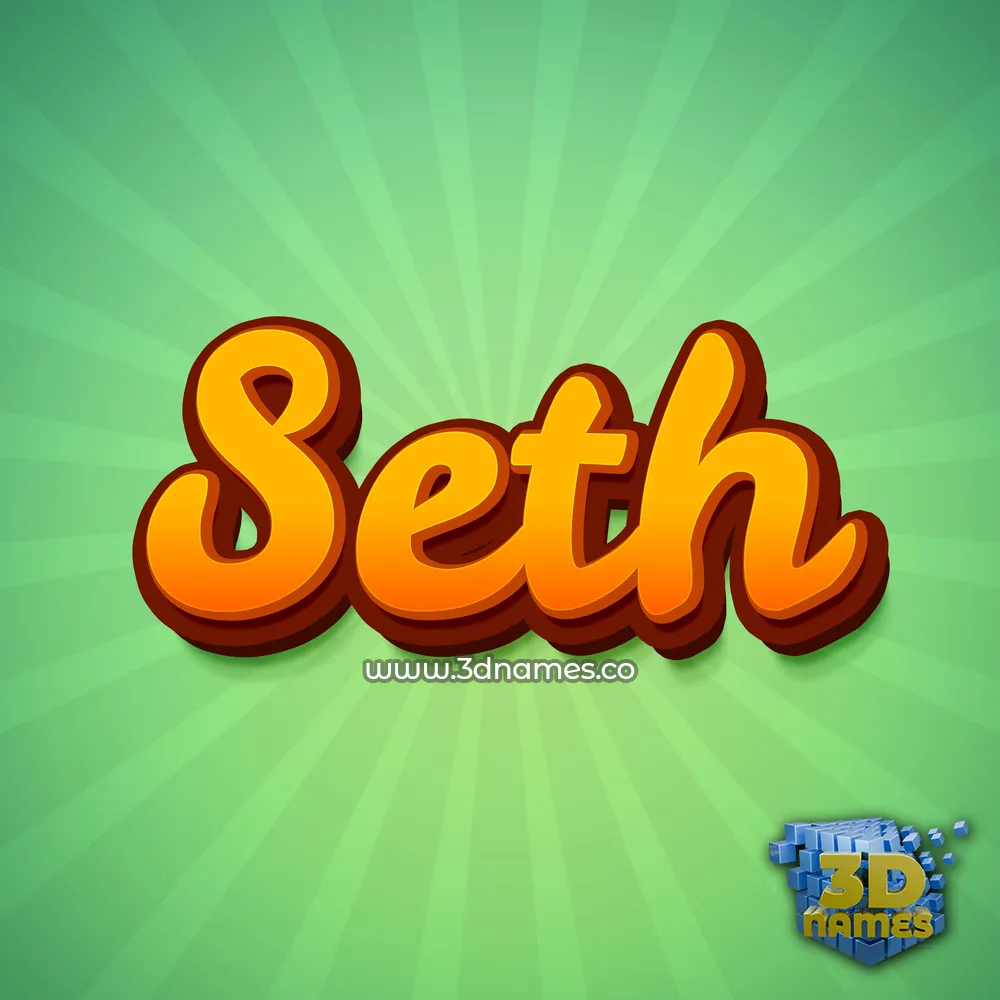 seth in Green Rays style - 3D name wallpaper