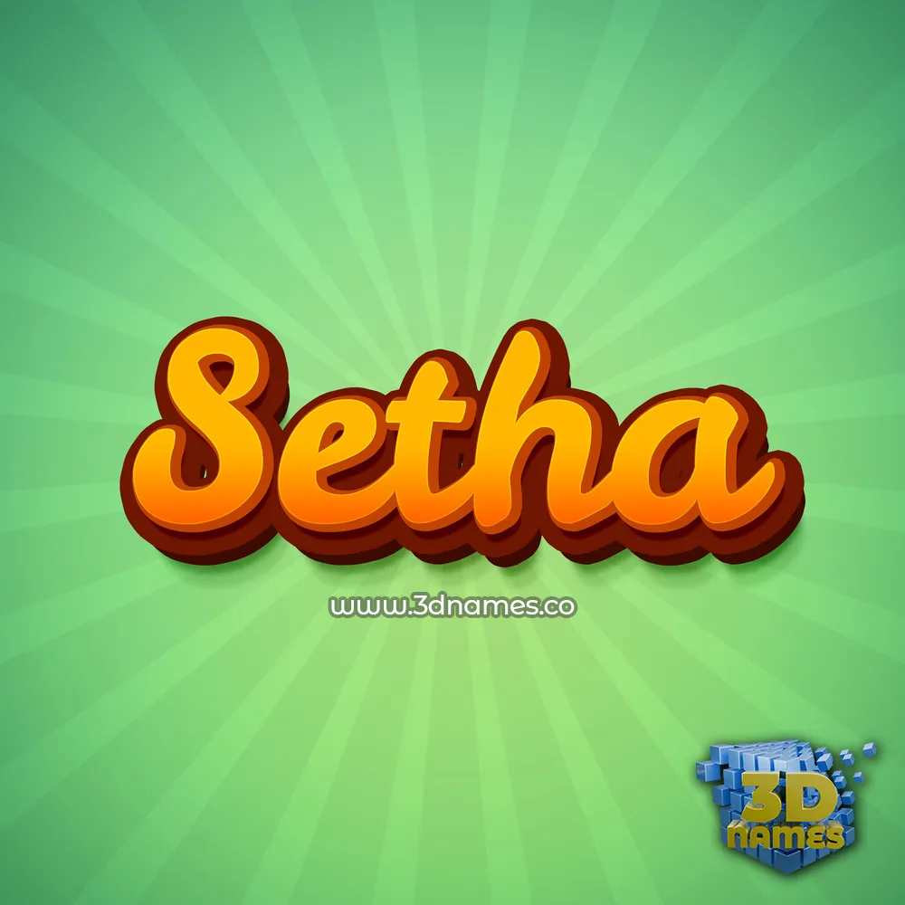 setha in Green Rays style - 3D name wallpaper