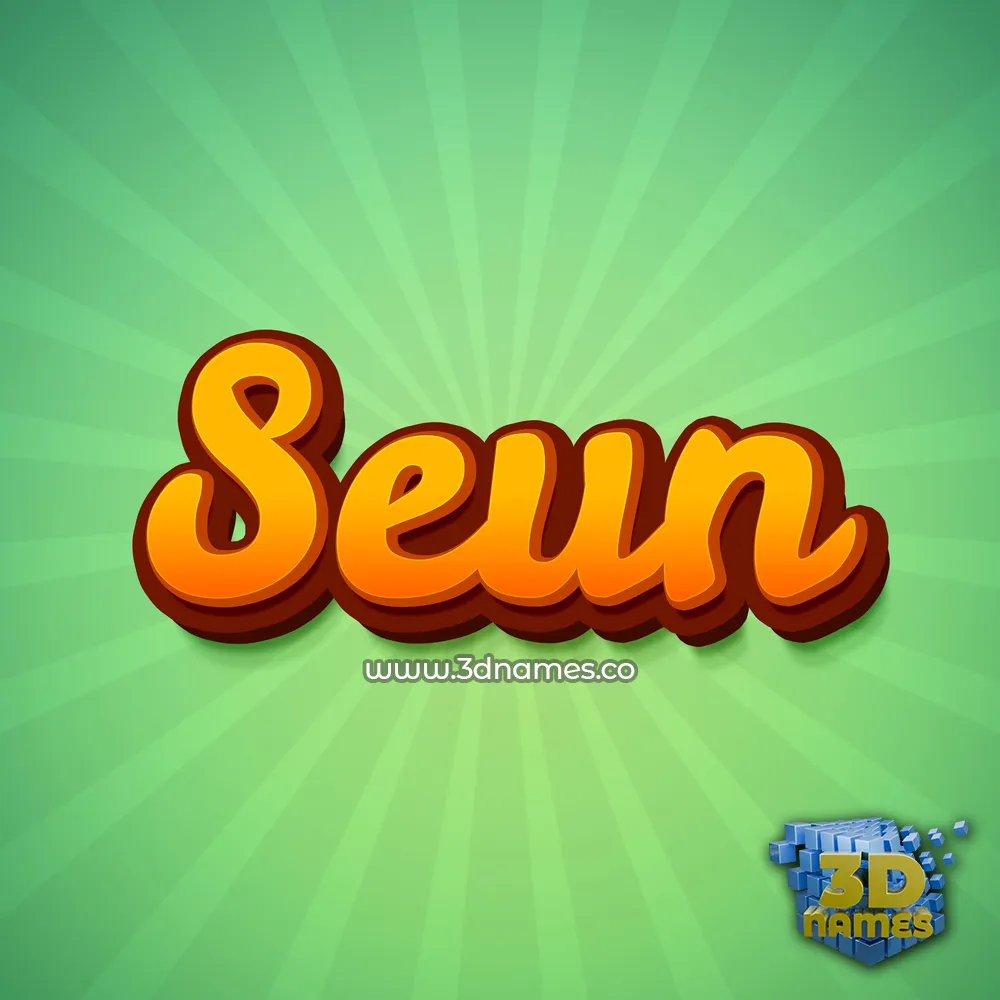 seun in Green Rays style - 3D name wallpaper