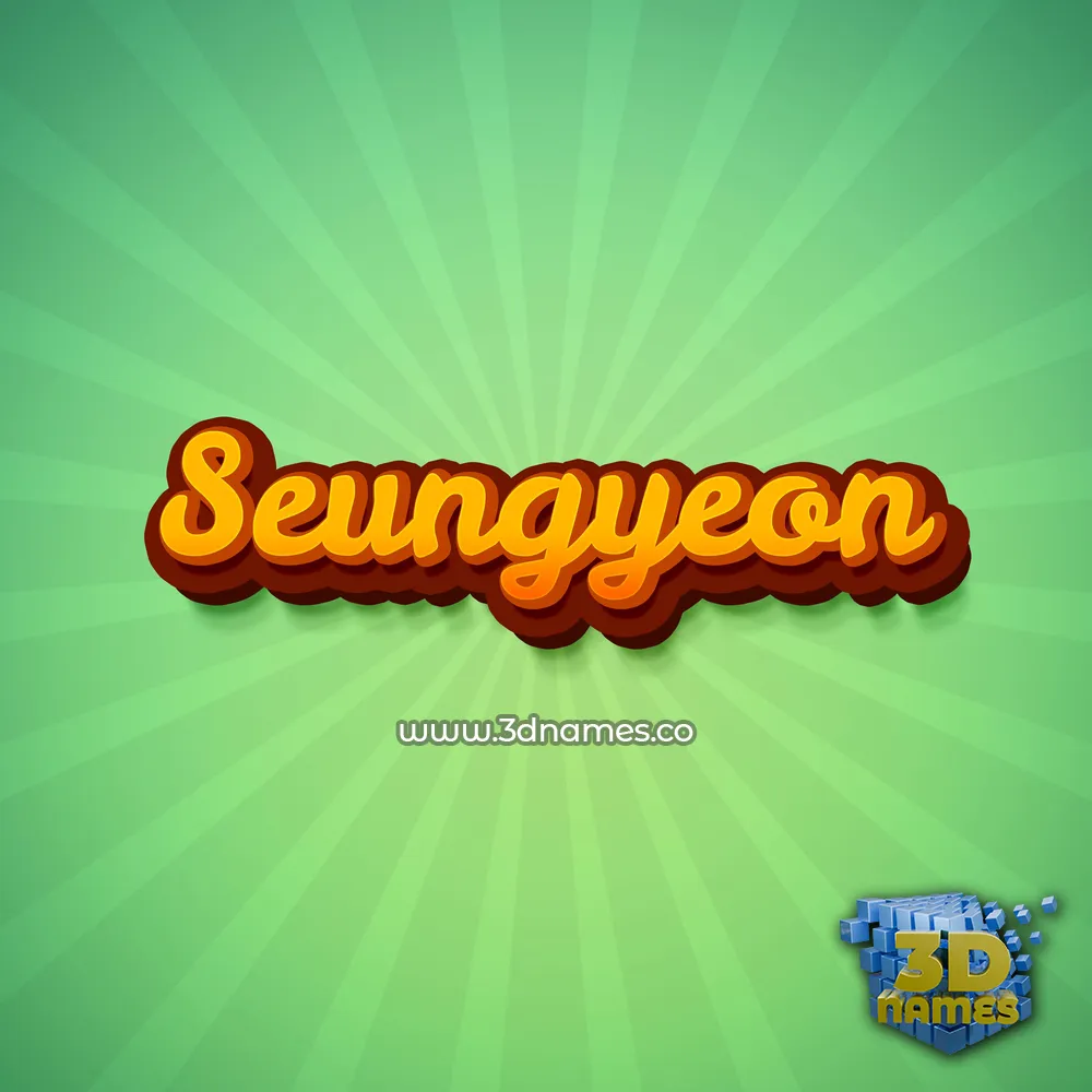 seungyeon in Green Rays style - 3D name wallpaper